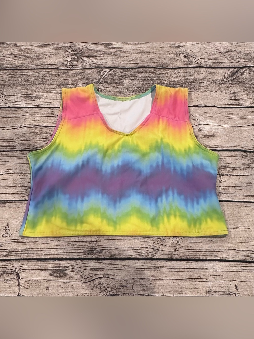 Gc2b Tie-Dye Rainbow Chest Binder Multicolor size 4X